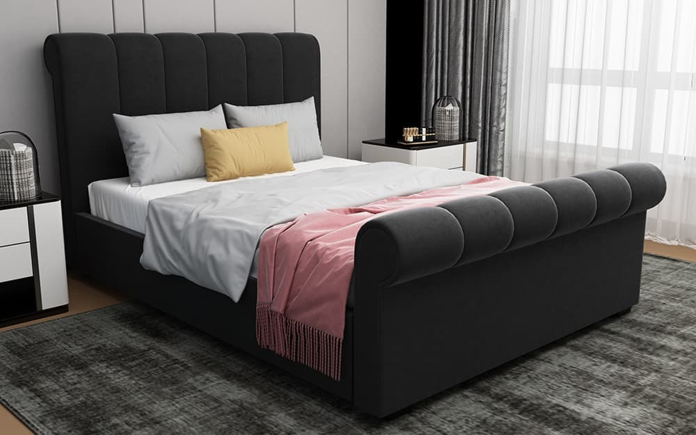 Lark Sleigh Ottoman Bed Frame